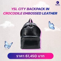 YSL CITY BACKPACK IN CROCODILE EMBOSSED LEATHER 